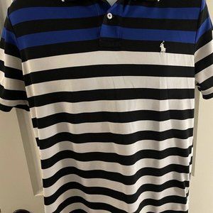 Ralph Lauren Black & Blue Polo Shirt Large Polyester